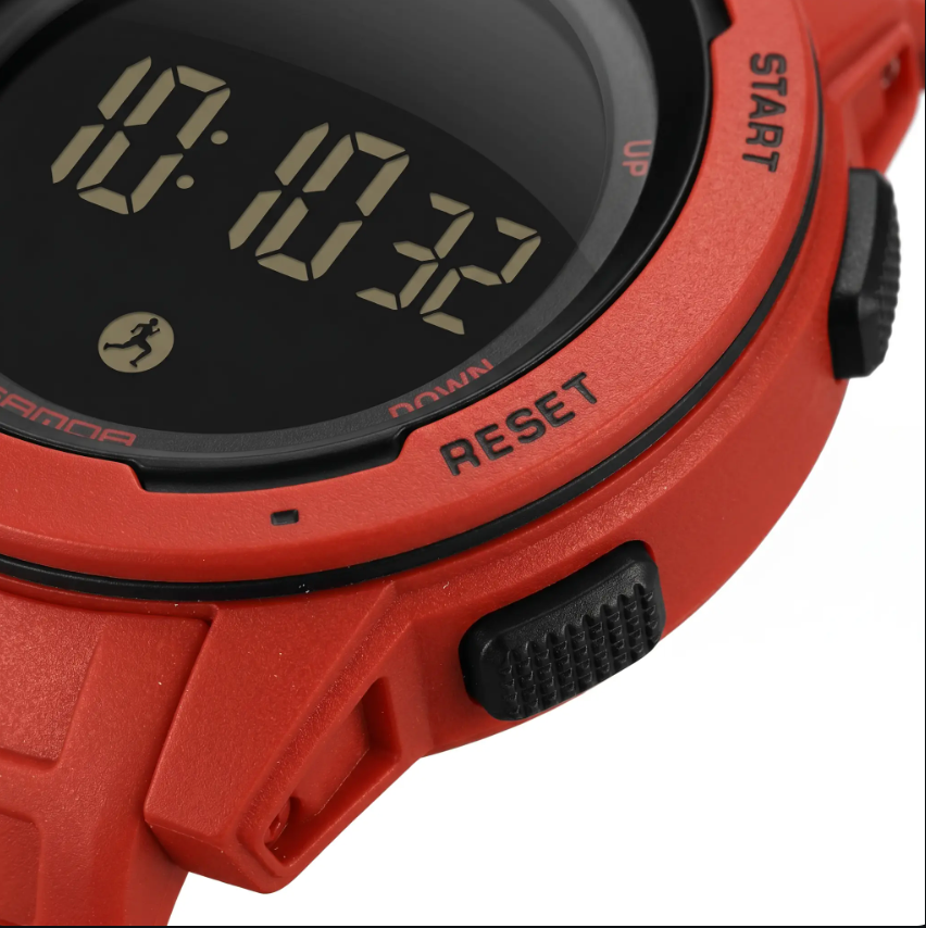 Digital Pedometer Watch, Waterproof Sports Wristwatch with Step Counter-Ridorn