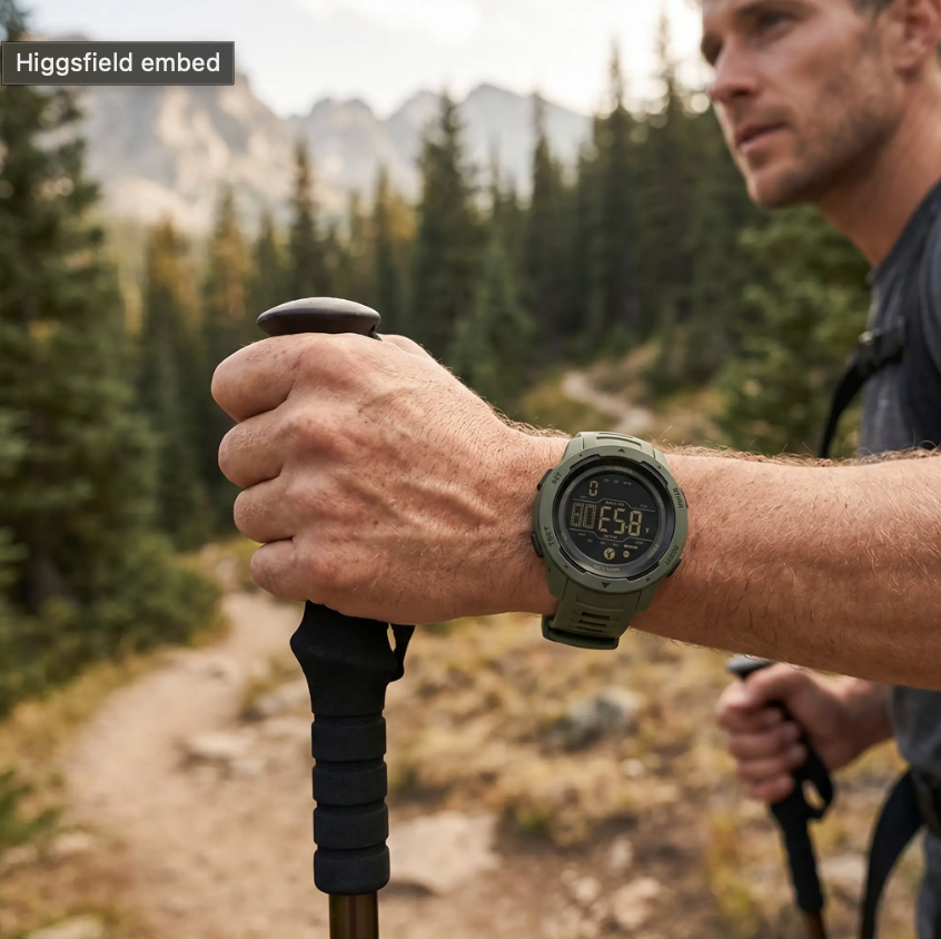 Digital Pedometer Watch, Waterproof Sports Wristwatch with Step Counter-Ridorn