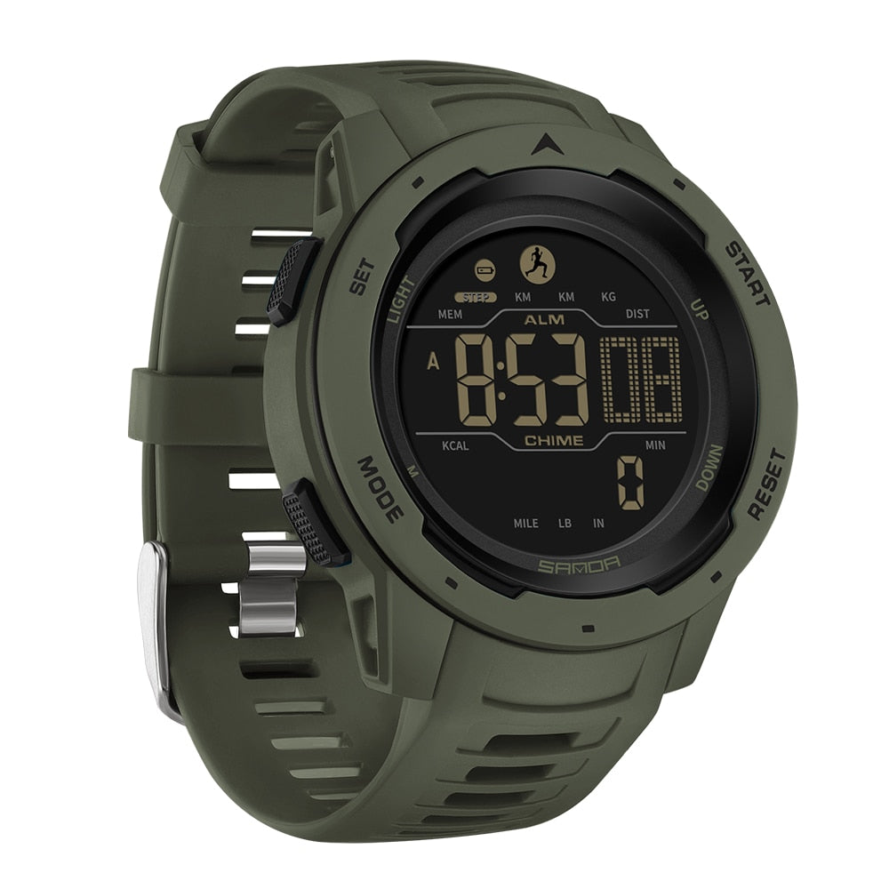 Digital Pedometer Watch, Waterproof Sports Wristwatch with Step Counter-Ridorn