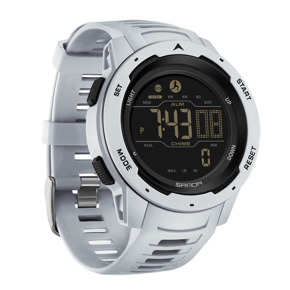 Digital Pedometer Watch, Waterproof Sports Wristwatch with Step Counter-Ridorn