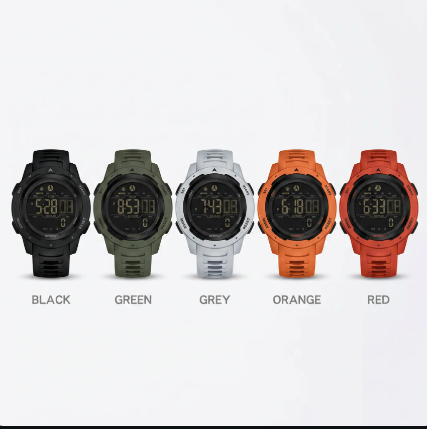 Digital Pedometer Watch, Waterproof Sports Wristwatch with Step Counter-Ridorn