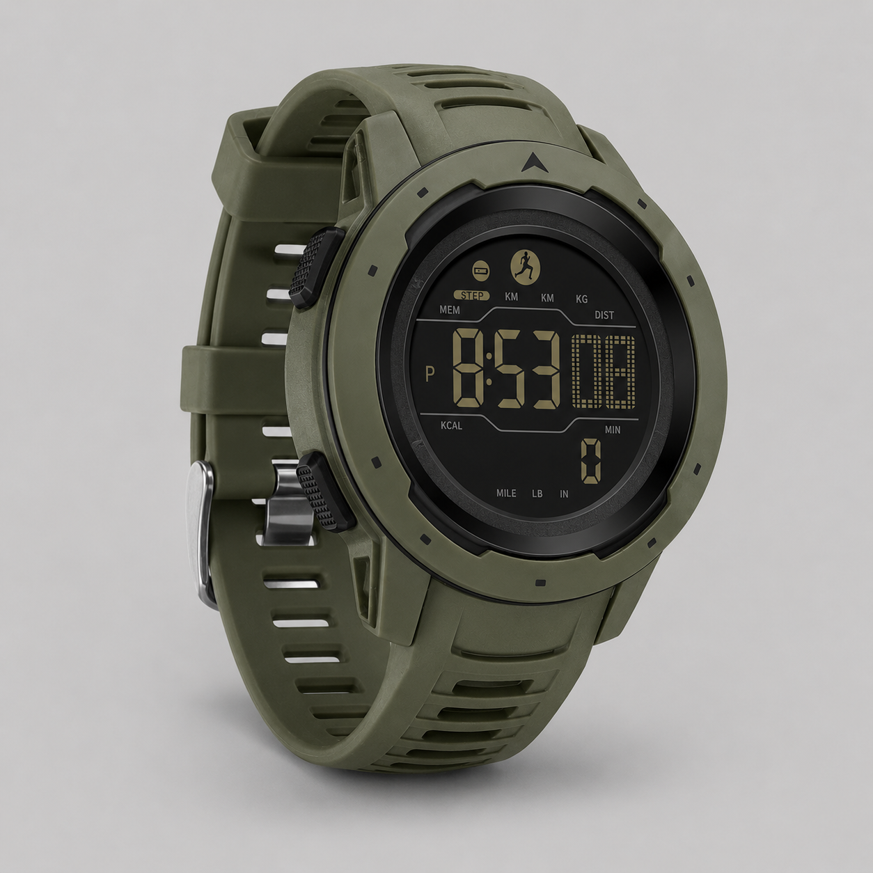 Digital Pedometer Watch, Waterproof Sports Wristwatch with Step Counter