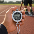 Digital Sports Stopwatch, Handheld LCD Chronograph Timer with Strap