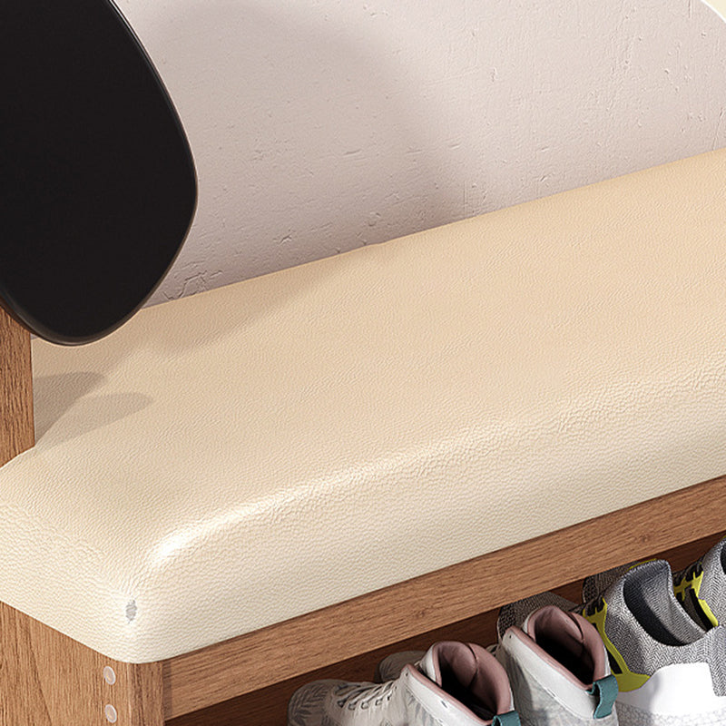 Dog-Shaped Shoe Storage Bench with Bamboo Base for Entryway | Ridorn-Benches-Ridorn