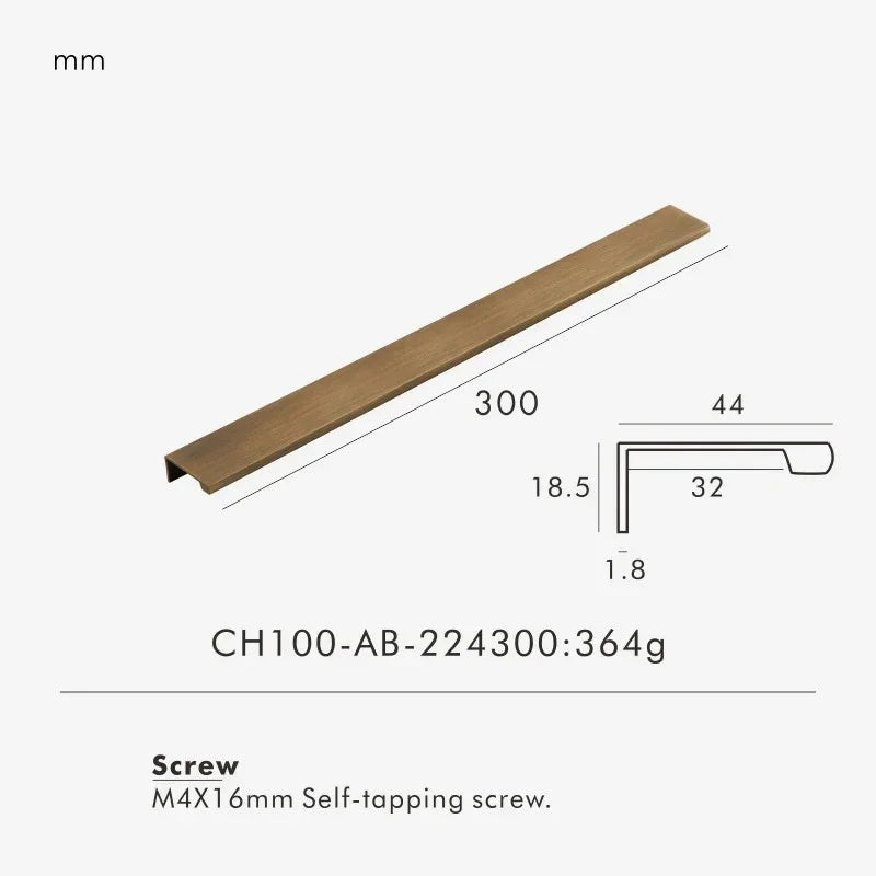 Dorhurst Lip Pull Handle-Cabinet Handle-Ridorn