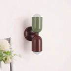 Modern colorful wall lamp double-headed studio view