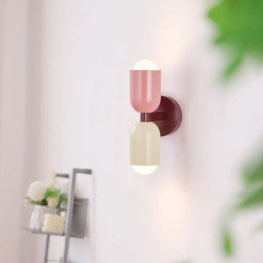 Double Headed Colorful Wall Lamp | Modern Art Inspired Accent Light | Ridorn