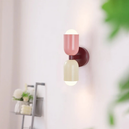 Double Headed Colorful Wall Lamp | Modern Art Inspired Accent Light | Ridorn