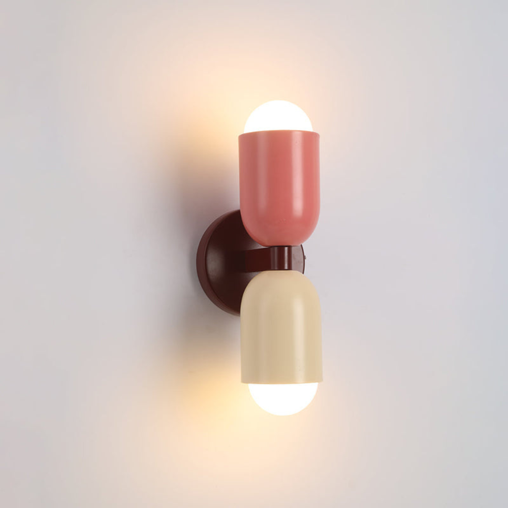 Double Headed Colorful Wall Lamp | Modern Art Inspired Accent Light | Ridorn