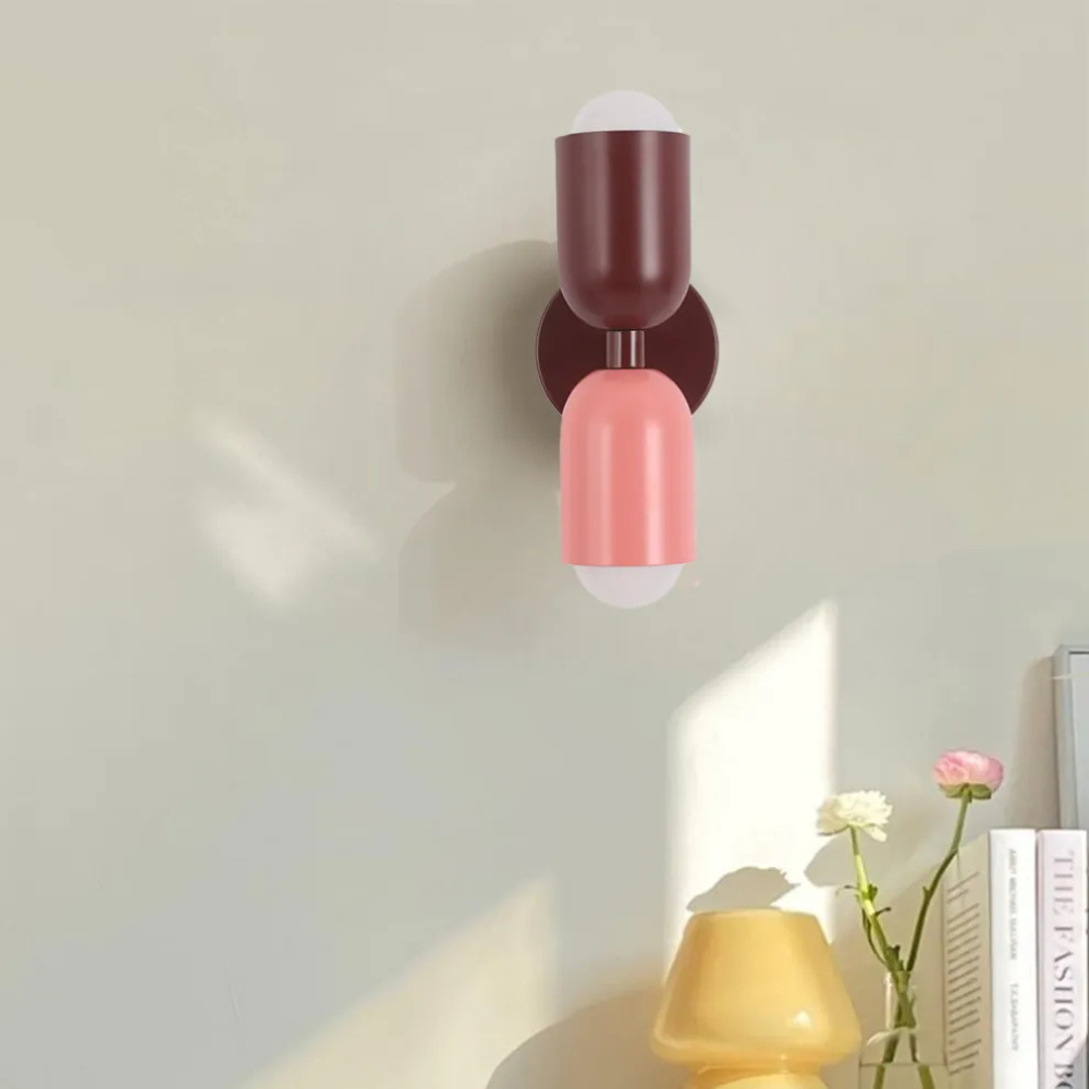 Double Headed Colorful Wall Lamp | Modern Art Inspired Accent Light | Ridorn