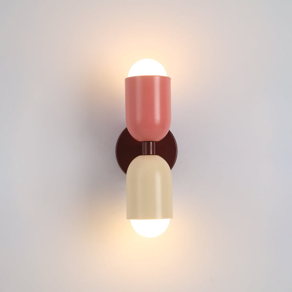 Double Headed Colorful Wall Lamp | Modern Art Inspired Accent Light | Ridorn