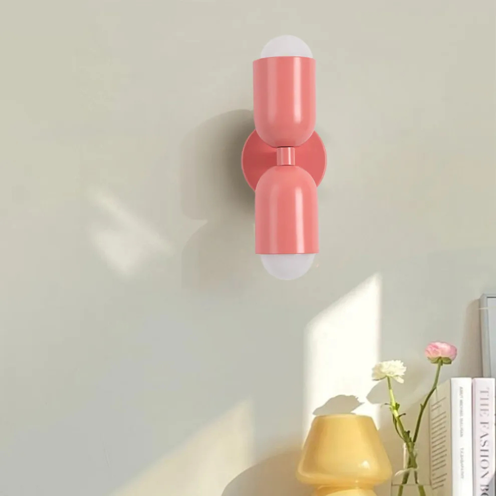 Double Headed Colorful Wall Lamp | Modern Art Inspired Accent Light | Ridorn
