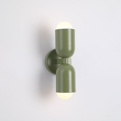 Double Headed Colorful Wall Lamp | Modern Art Inspired Accent Light | Ridorn