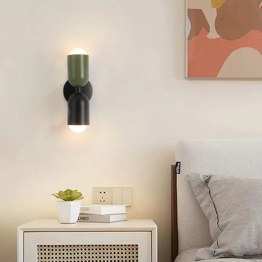 Double Headed Colorful Wall Lamp | Modern Art Inspired Accent Light | Ridorn