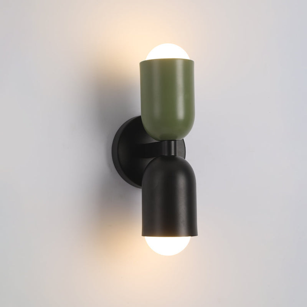 Double Headed Colorful Wall Lamp | Modern Art Inspired Accent Light | Ridorn