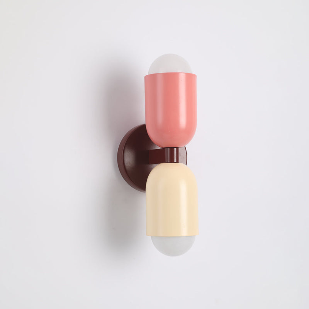 Double Headed Colorful Wall Lamp | Modern Art Inspired Accent Light | Ridorn