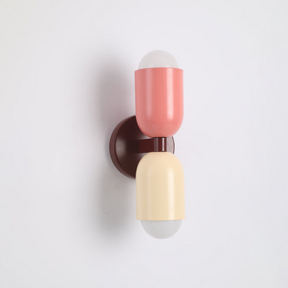 Double Headed Colorful Wall Lamp | Modern Art Inspired Accent Light | Ridorn