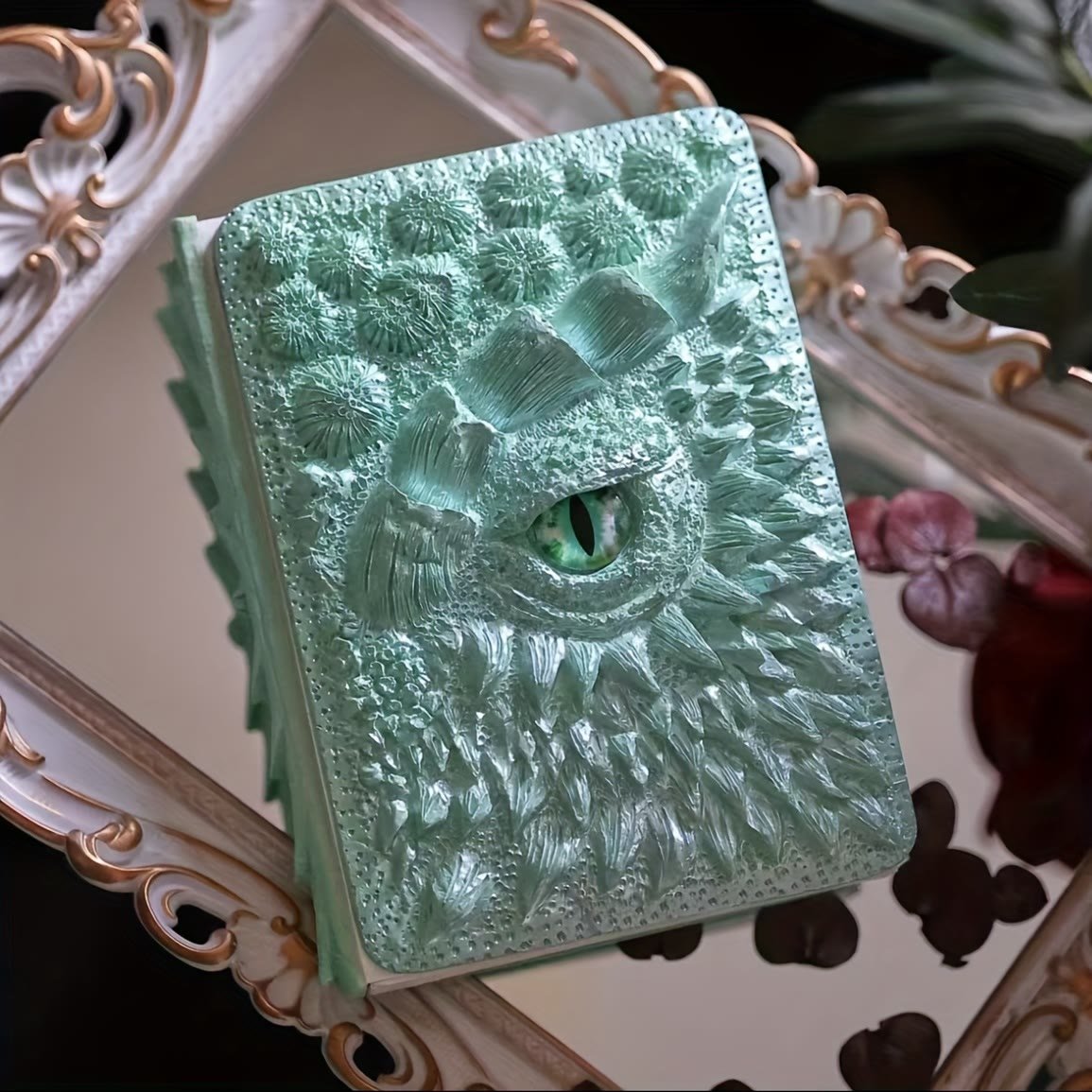 Dragon Eye 3D Journal, Handmade Resin Embossed Notebook with Engraved Cover-Ridorn
