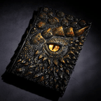 Dragon Eye 3D Journal, Handmade Resin Embossed Notebook with Engraved Cover-Ridorn