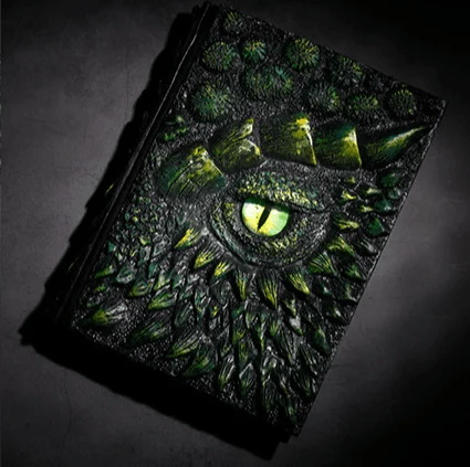 Dragon Eye 3D Journal, Handmade Resin Embossed Notebook with Engraved Cover-Ridorn