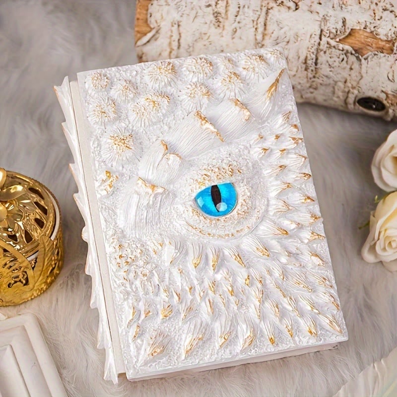 Dragon Eye 3D Journal, Handmade Resin Embossed Notebook with Engraved Cover-Ridorn