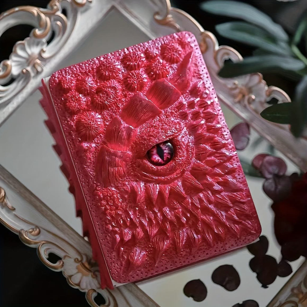 Dragon Eye 3D Journal, Handmade Resin Embossed Notebook with Engraved Cover-Ridorn