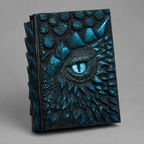 Dragon Eye 3D Journal, Handmade Resin Embossed Notebook with Engraved Cover