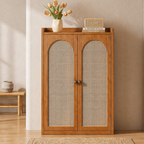 Eco-Friendly Bamboo Multi-Tier Shoe Storage Cabinet, 6-8 | Ridorn-Shoe Storage Cabinets-Ridorn