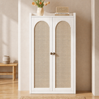 Eco-Friendly Bamboo Multi-Tier Shoe Storage Cabinet, 6-8 | Ridorn-Shoe Storage Cabinets-Ridorn