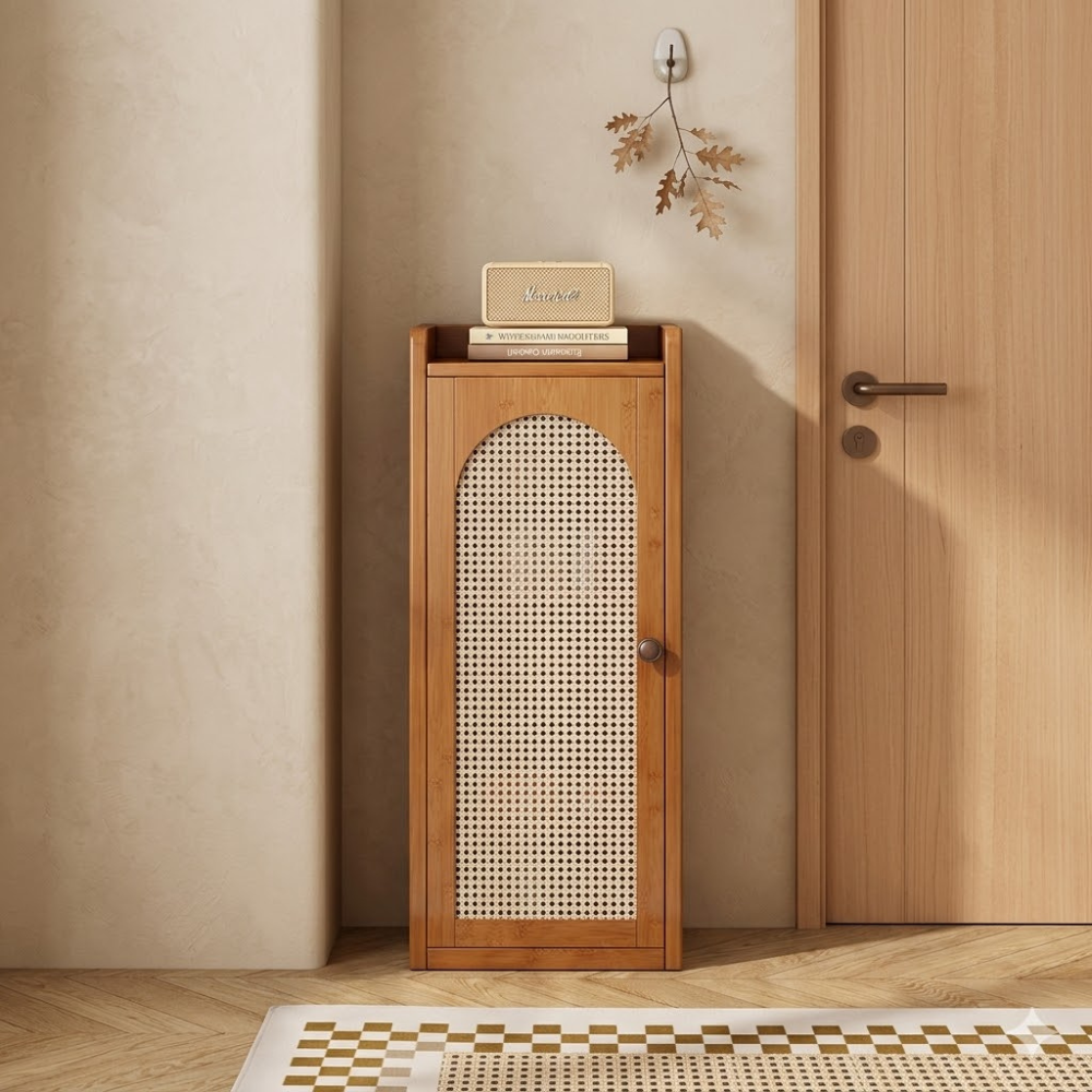 Eco-Friendly Bamboo Multi-Tier Shoe Storage Cabinet, 6-8 | Ridorn-Shoe Storage Cabinets-Ridorn