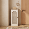 Eco-Friendly Bamboo Multi-Tier Shoe Storage Cabinet Front View