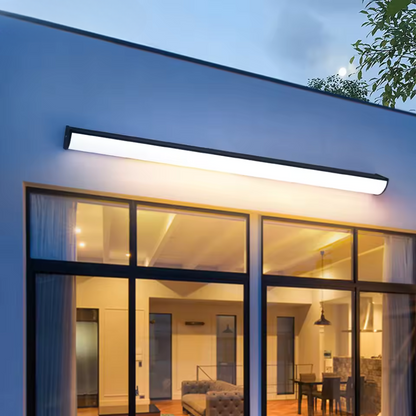 Outdoor LED wall lamp modern slim design front view
