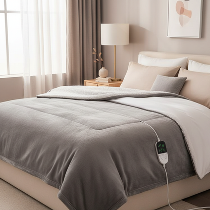 Electric Heated Throw Blanket with 6 Temperature Settings | Ridorn