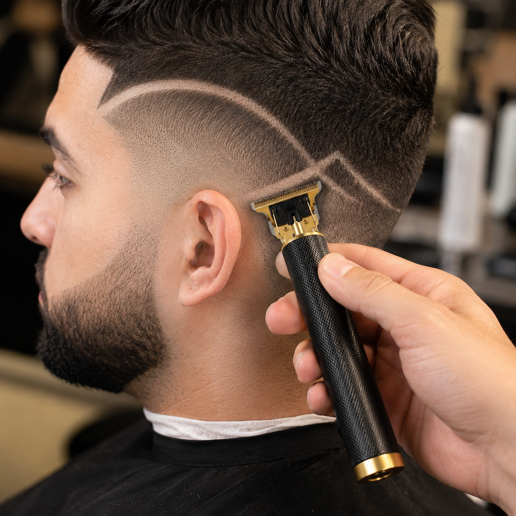 Electric Hair Clipper with T-Blade, Precision Cordless Trimmer for Home Grooming