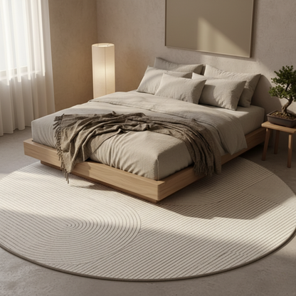 Elegant Anti-Slip Round Rug with Plush Velvet for Home Decor | Ridorn