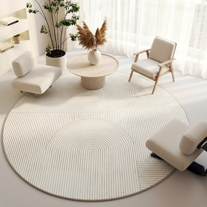 Elegant Anti-Slip Round Rug with Plush Velvet for Home Decor | Ridorn