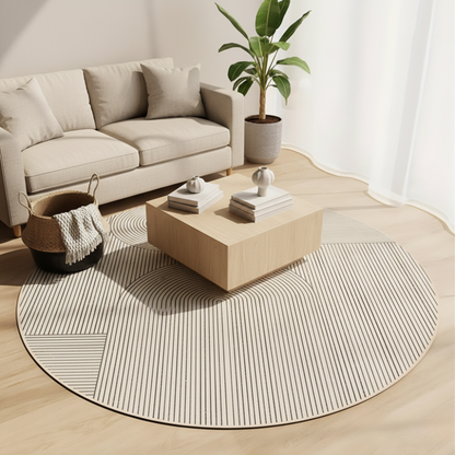 Elegant Anti-Slip Round Rug with Plush Velvet for Home Decor | Ridorn