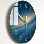 Elegant Large Glass Wall Clock for Home and Office Decor | Ridorn-Clocks-Ridorn