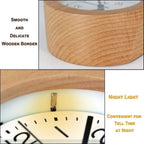 Elegant Silent Wooden Alarm Clock for Peaceful Mornings | Ridorn-Alarm Clocks-Ridorn