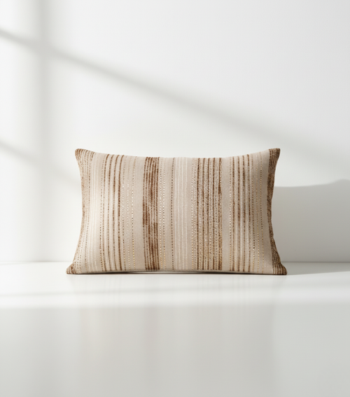 Elegant Soft Shimmer Upholstery Fabric with Vertical Lines | Ridorn-Pillow-Ridorn