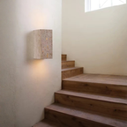 Elegant Wabi Sabi Outdoor Wall Light | Natural Travertine | Ridorn-Wall Lighting-Ridorn