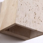 Elegant Wabi Sabi Outdoor Wall Light | Natural Travertine | Ridorn-Wall Lighting-Ridorn