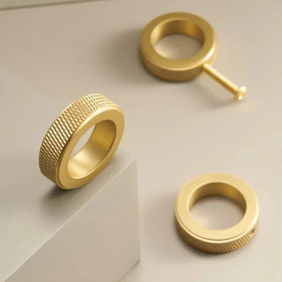 Emia Knurled Ring Cabinet Knobs-handles and knobs-Ridorn