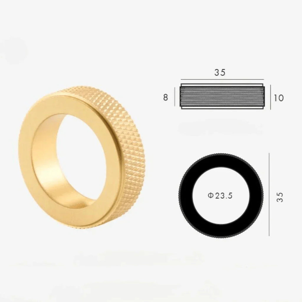 Emia Knurled Ring Cabinet Knobs-handles and knobs-Ridorn