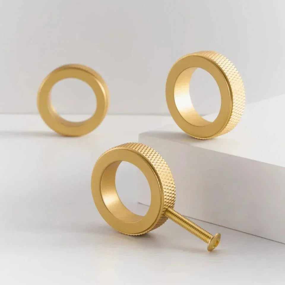 Emia Knurled Ring Cabinet Knobs-handles and knobs-Ridorn