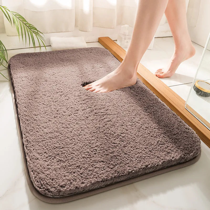 Extra Thick Microfiber Bath Mat, Soft Non-Slip Absorbent Bathroom Rug-Ridorn