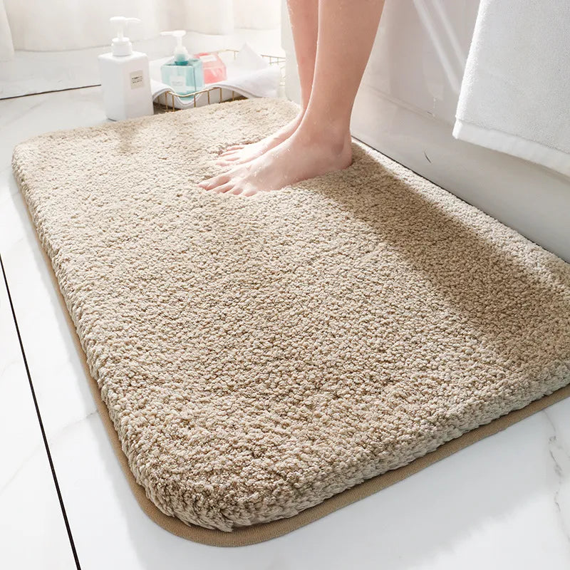 Extra Thick Microfiber Bath Mat, Soft Non-Slip Absorbent Bathroom Rug-Ridorn