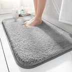 Extra Thick Microfiber Bath Mat, Soft Non-Slip Absorbent Bathroom Rug-Ridorn