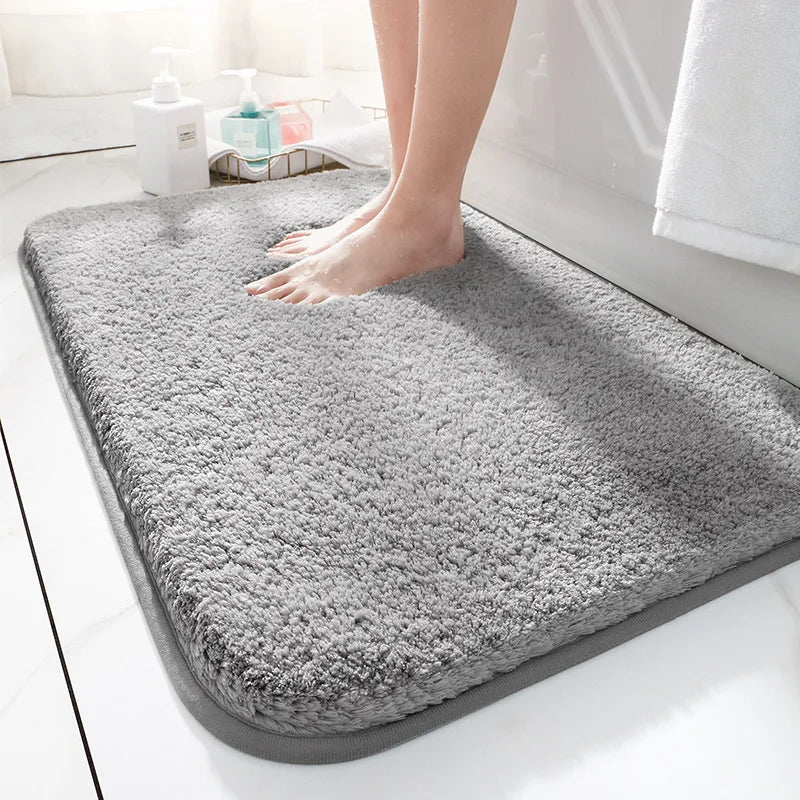 Extra Thick Microfiber Bath Mat, Soft Non-Slip Absorbent Bathroom Rug-Ridorn