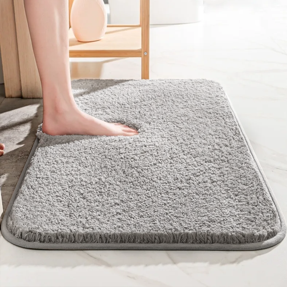 Extra Thick Microfiber Bath Mat, Soft Non-Slip Absorbent Bathroom Rug-Ridorn